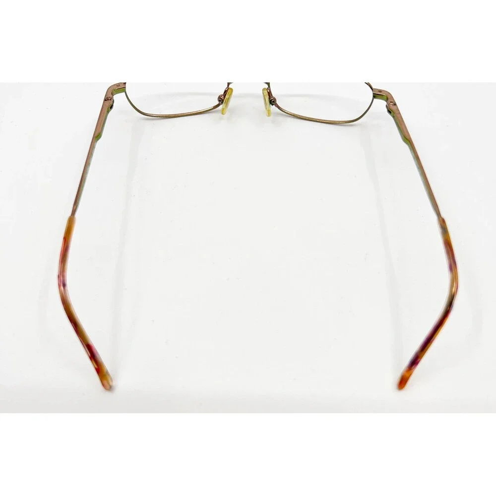Nine West Eyeglasses Womens Brown Oval Metal Frames 48-18-135 NW517